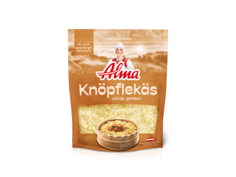 Alma Knöpflekäs gerieben